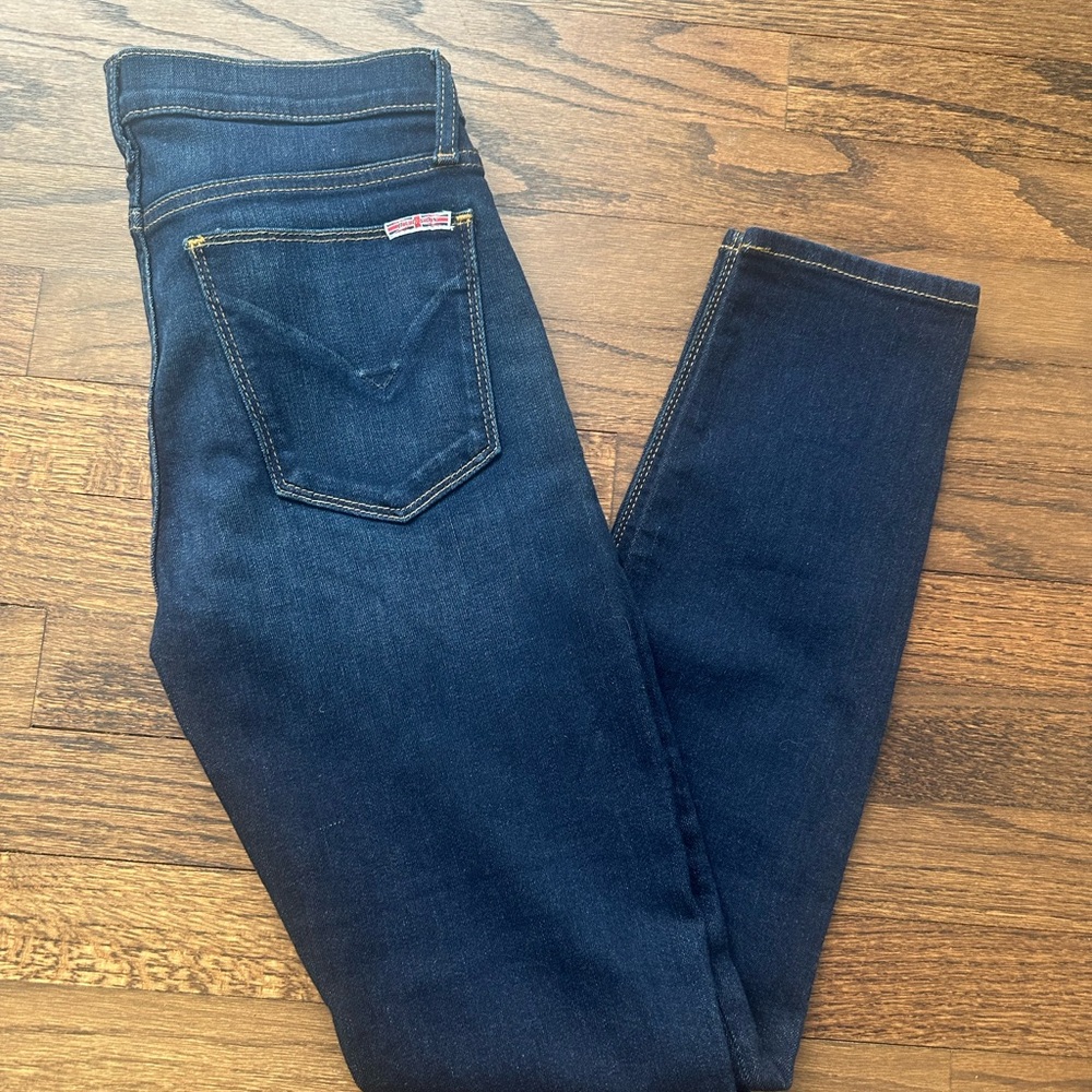 Hudson Krista Super Skinny Dark Blue Jeans, Size 26